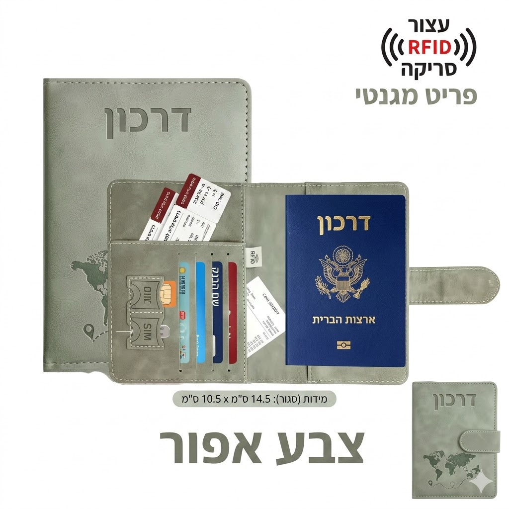 MediGuard TravelDoc™ - נרתיק דרכון עם הגנת RFID