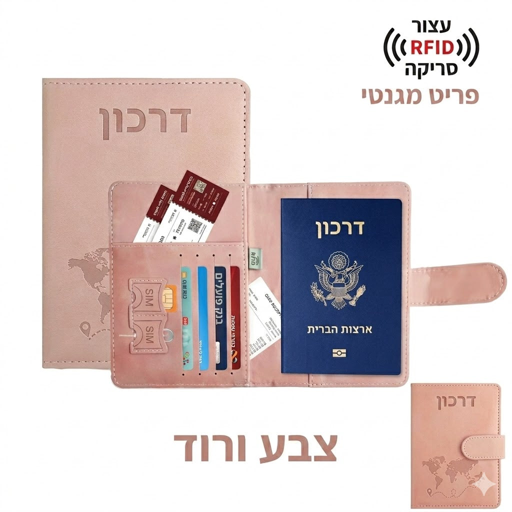 MediGuard TravelDoc™ - נרתיק דרכון עם הגנת RFID